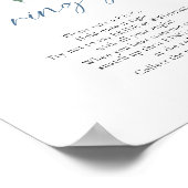 ザリングや輪ゲーム何か青いブライダルシャワー ポスター (角)