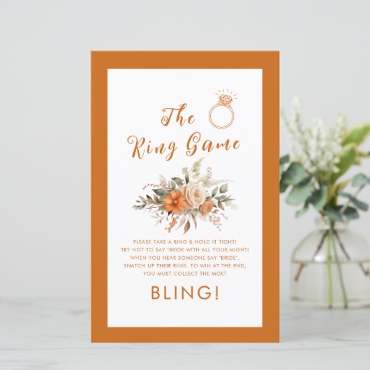 ザリングや輪ゲーム秋フローラブライダルシャワーゲーム (スタンド正面)