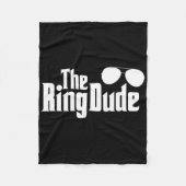 ザリングや輪ドゥドボウタイリングや輪ベアラズグルームベ結婚ス フリースブランケット (正面)