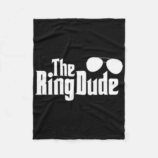 ザリングや輪ドゥドボウタイリングや輪ベアラズグルームベ結婚ス フリースブランケット (正面)