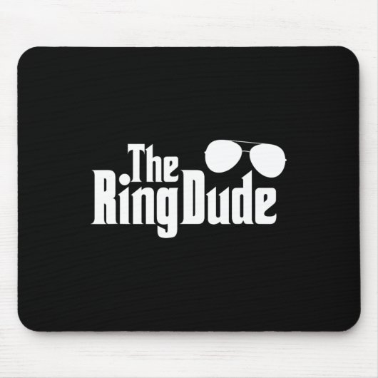 ザリングや輪ドゥドボウタイリングや輪ベアラズグルームベ結婚ス マウスパッド (正面)