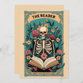 ザリーダスケルトンタロットカードフラットホリデーカード シーズンカード (正面/裏面)