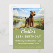 ザルックアウトのウェルシュテリア インビテーションポストカード (正面/裏面)