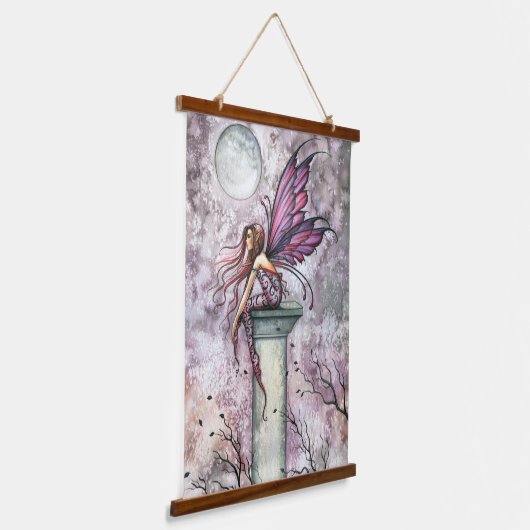 ザルックアウトフェアリーファンタジーアートバイモリー・ハリソン 吊り下げ型タペストリー (傾斜あり)