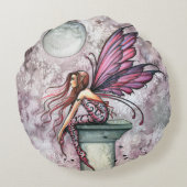 ザルックアウトフェアリーファンタジーアート ラウンドクッション (裏面)