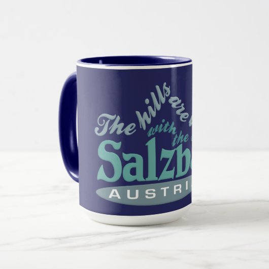 ザルツブルクのマグ-スタイル及び色を選んで下さい マグカップ (正面左)
