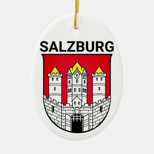 ザルツブルクの紋章 – オーストリア セラミックオーナメント (正面)