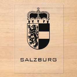 ザルツブルクの紋章 モノクロ ファインアート アクリル招待状