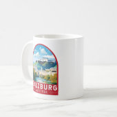 ザルツブルクオーストリアトラベルアートヴィンテージ コーヒーマグカップ (正面左)