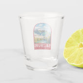 ザルツブルクオーストリアトラベルアートヴィンテージ ショットグラス (裏面)