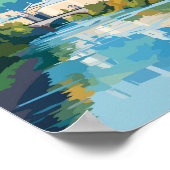 ザルツブルクオーストリアトラベルアートヴィンテージ ポスター (角)