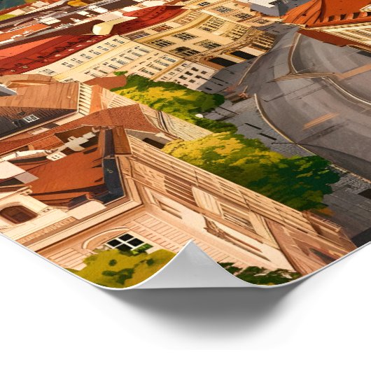 ザルツブルクオーストリアフェスティバルトラベルプレイス ポスター (角)