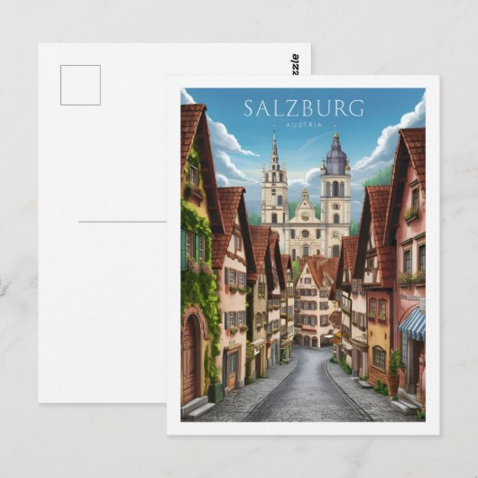 ザルツブルクオーストリアフェスティバルトラベルプレイス ポストカード (正面/裏面)