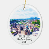 ザルツブルクパーソナライズされたオーナメント，オーストリアギフト セラミックオーナメント (左)