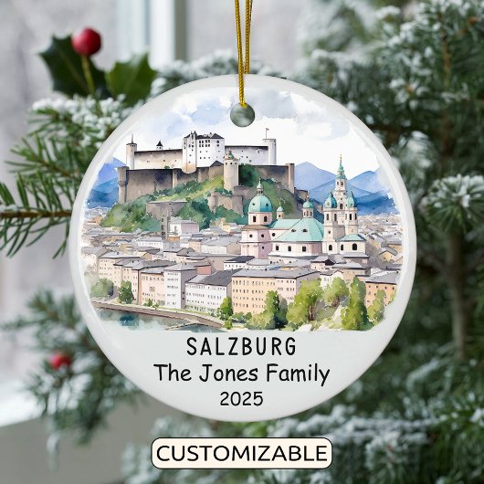 ザルツブルクパーソナライズされたオーナメント，オーストリア セラミックオーナメント