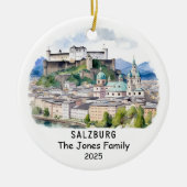 ザルツブルクパーソナライズされたオーナメント，オーストリア セラミックオーナメント (正面)
