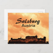 ザルツブルク城オーストリアのフェストンホーヘンザルツブルク ポストカード (正面/裏面)