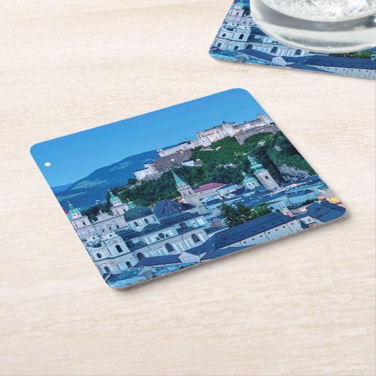 ザルツブルク都市、オーストリア スクエアペーパーコースター (アングル)