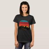ザルツブルク アルプス レトロ サンセット 旅行 Tシャツ (正面フル)