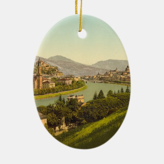 ザルツブルク、オーストリアの一般的な見解 セラミックオーナメント (裏面)