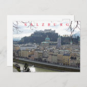 ザルツブルグのパノラマビュー葉書 ポストカード (正面/裏面)