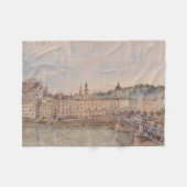 ザルツブルグの見解（Rudolf von Alt著） フリースブランケット (正面(横))