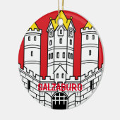 ザルツブルグオーストリアパノラマオーナメント セラミックオーナメント (左)