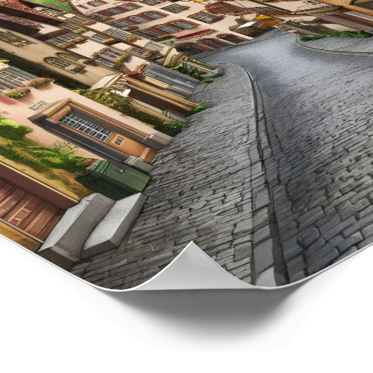 ザルツブルグオーストリアヴィンテージアート有名な旅行プレイス ポスター (角)