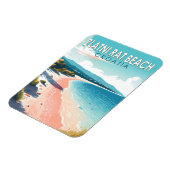 ザルトニラットビーチクロアチアトラベルアートヴィンテージ マグネット (左側)