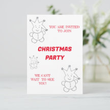 ザルノックのクリスマスパーティー招待状