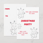 ザルノックのクリスマスパーティ招待状 招待状 (正面/裏面)