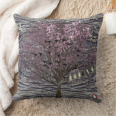 ザルマキシホームパープル抽象芸術ツリー装飾用クッション クッション (ブランケット)