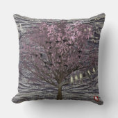 ザルマキシホームパープル抽象芸術ツリー装飾用クッション クッション (正面)