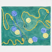 ザルートカオスバイヒルマafクリント フリースブランケット (正面(横))