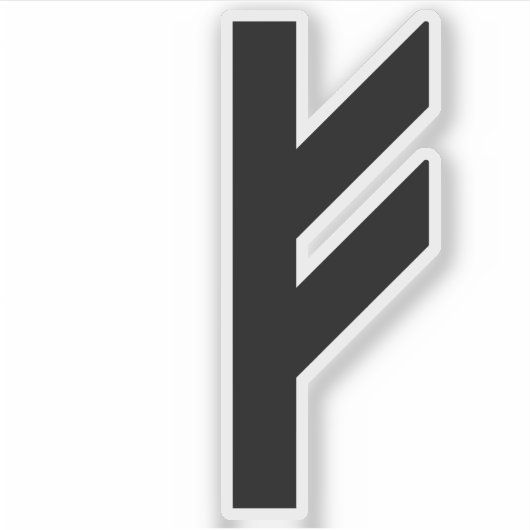 ザルーンFehu(黒) シール (正面)