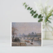 ザルーヴル朝、雪効果カミーユ・ピサロ ポストカード (スタンド正面)