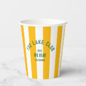 ザレイククラブクレストイエロー航海のストライプ 紙コップ (裏面)