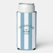 ザレイククラブグリーンクレストブルー航海のストライプ スリム缶クーラー (Seltzer正面)