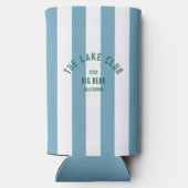 ザレイククラブグリーンクレストブルー航海のストライプ スリム缶クーラー (裏面)