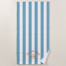 ザレイクハウスオレンジクレストブルー航海のストライプ