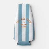 ザレイクハウスオレンジクレストブルー航海のストライプ ボトルクーラー (正面)