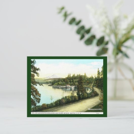 ザレイクワシントンブルバードと山レイニアS ポストカード (スタンド正面)