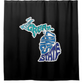 ザレイク素晴らしス州 – ミシガン シャワーカーテン (正面)