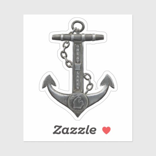 ザレイク素晴らしス航海のいかりデザイン シール (シート)