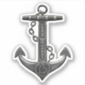 ザレイク素晴らしス航海のいかりデザイン シール (正面)