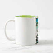 ザレイク素晴らしス飛行機旅行ポスター ツートーンマグカップ (左)