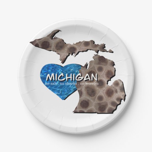 ザレイク素晴らしス |塩なし、サメなし、心配なし ペーパープレート (正面)