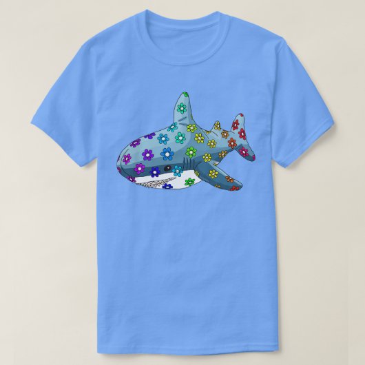 ザレインボーブルーシャーク Tシャツ (デザイン正面)