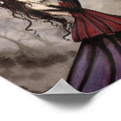 ザレイヴンゴシックファンタジー女性ウィッカ信者アート ポスター (角)