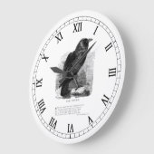 ザレイヴンバイエドガー・アレン・ポー ラージ壁時計 (傾斜)